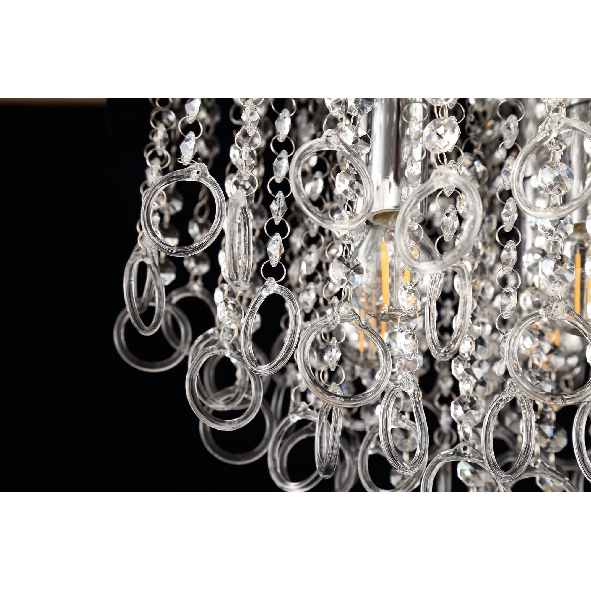 NL81329 Loopy Ceiling 6 Light Polished Chrome/Crystal