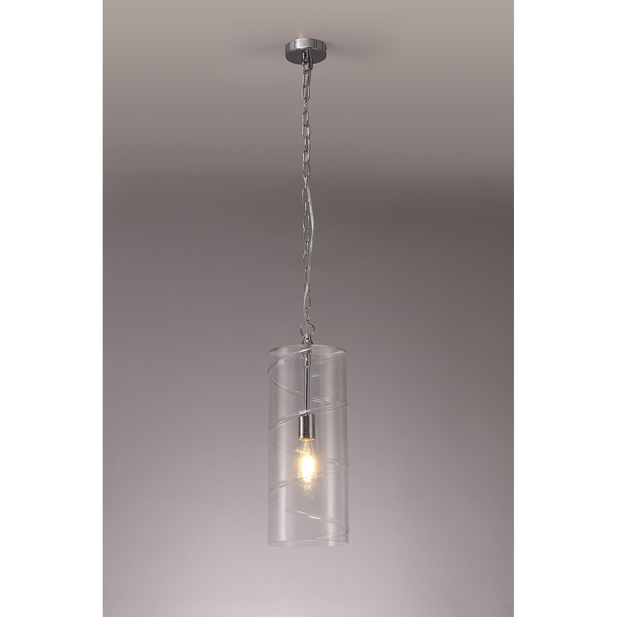 NL75689 Lucy Pendant 1 Light Polished Chrome/Clear