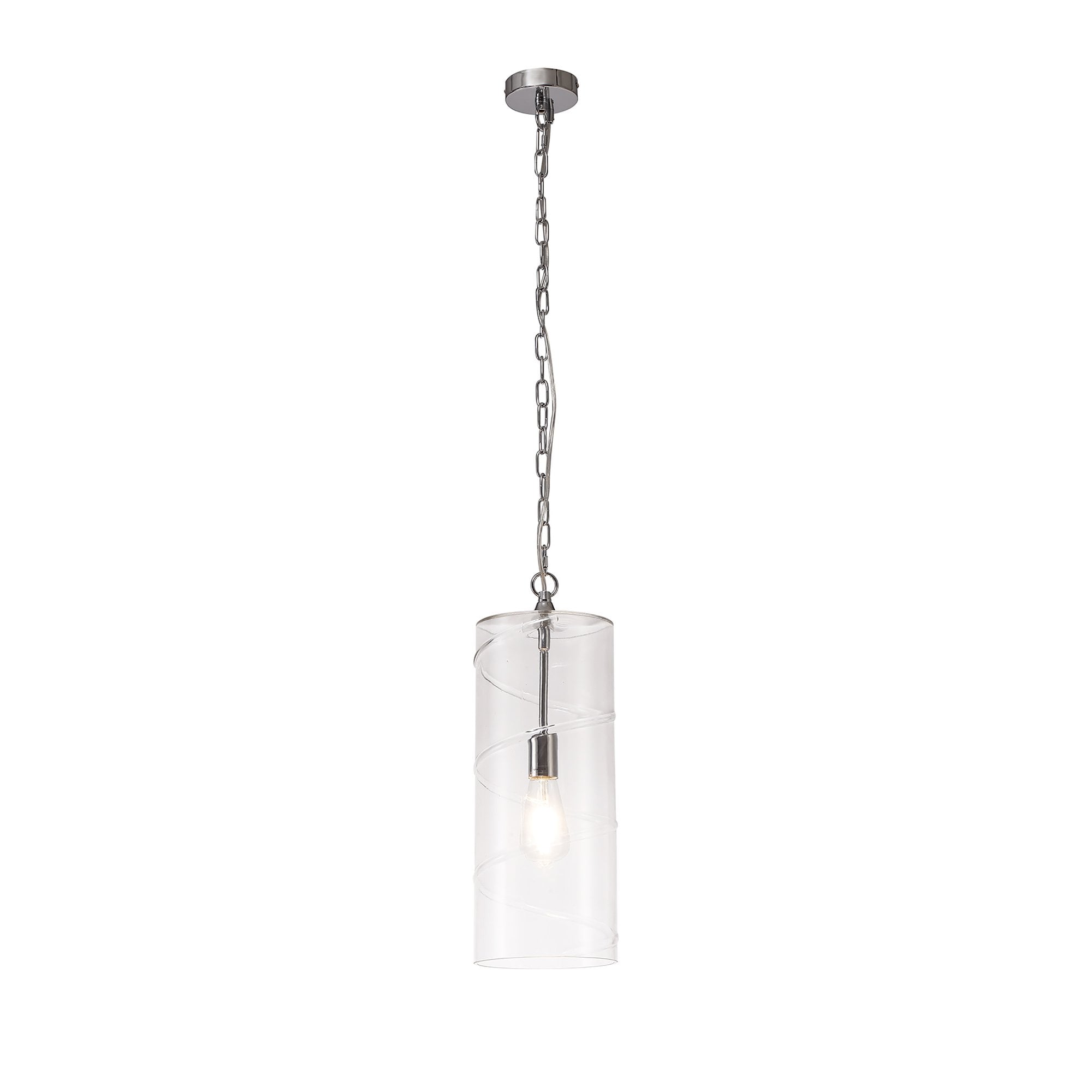 NL75689 Lucy Pendant 1 Light Polished Chrome/Clear