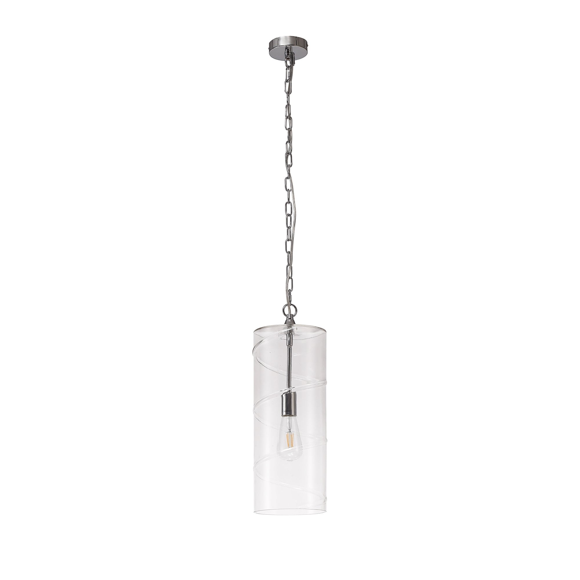 NL75689 Lucy Pendant 1 Light Polished Chrome/Clear