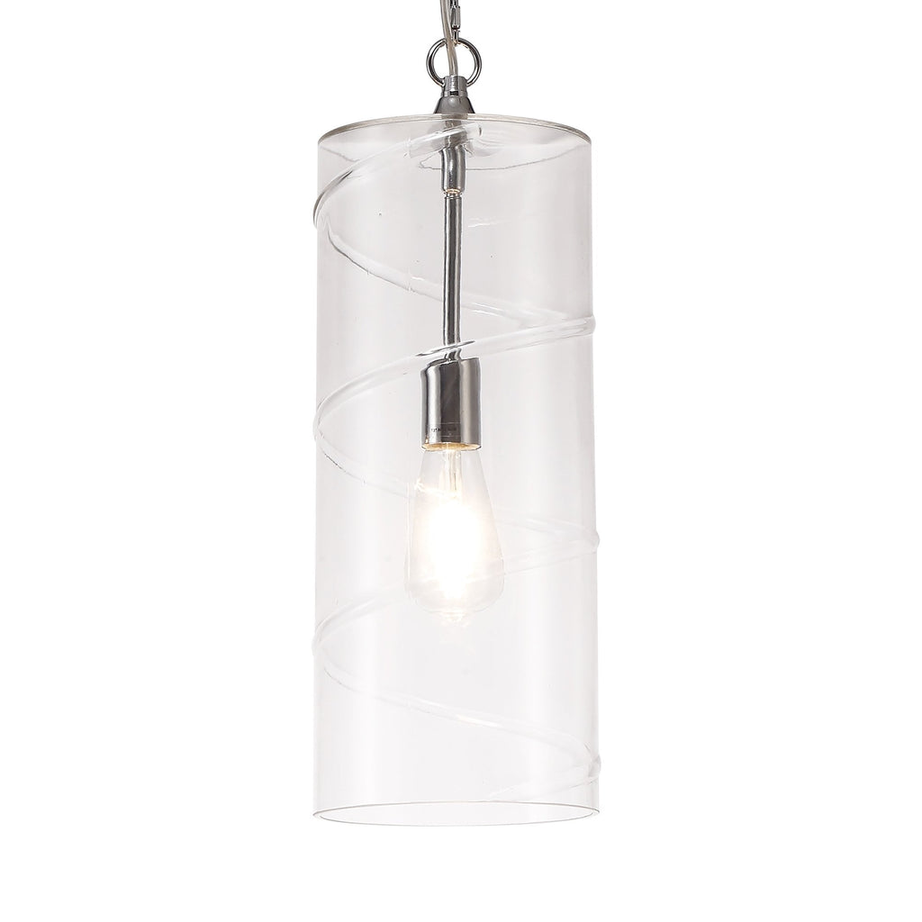 NL75689 Lucy Pendant 1 Light Polished Chrome/Clear