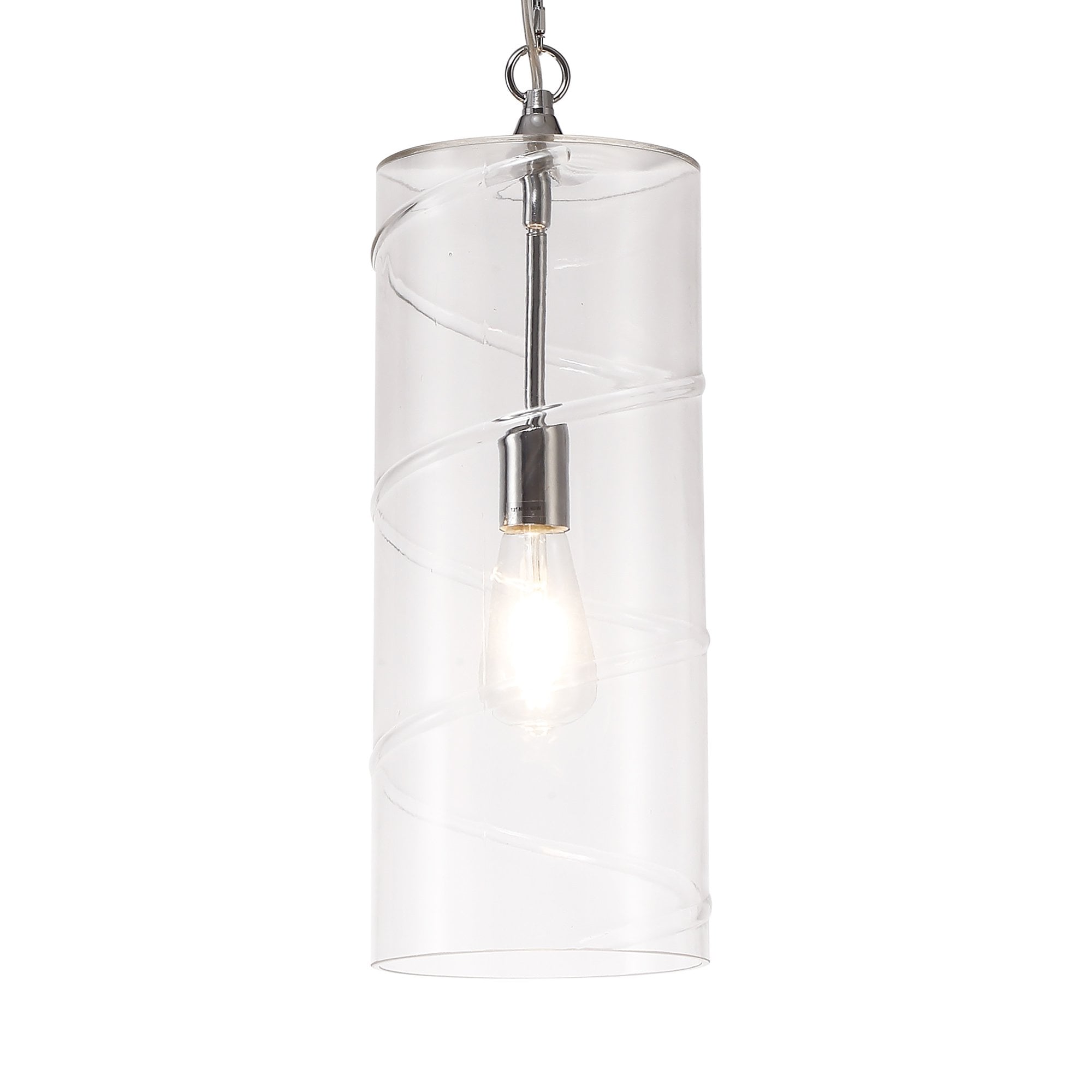 NL75689 Lucy Pendant 1 Light Polished Chrome/Clear