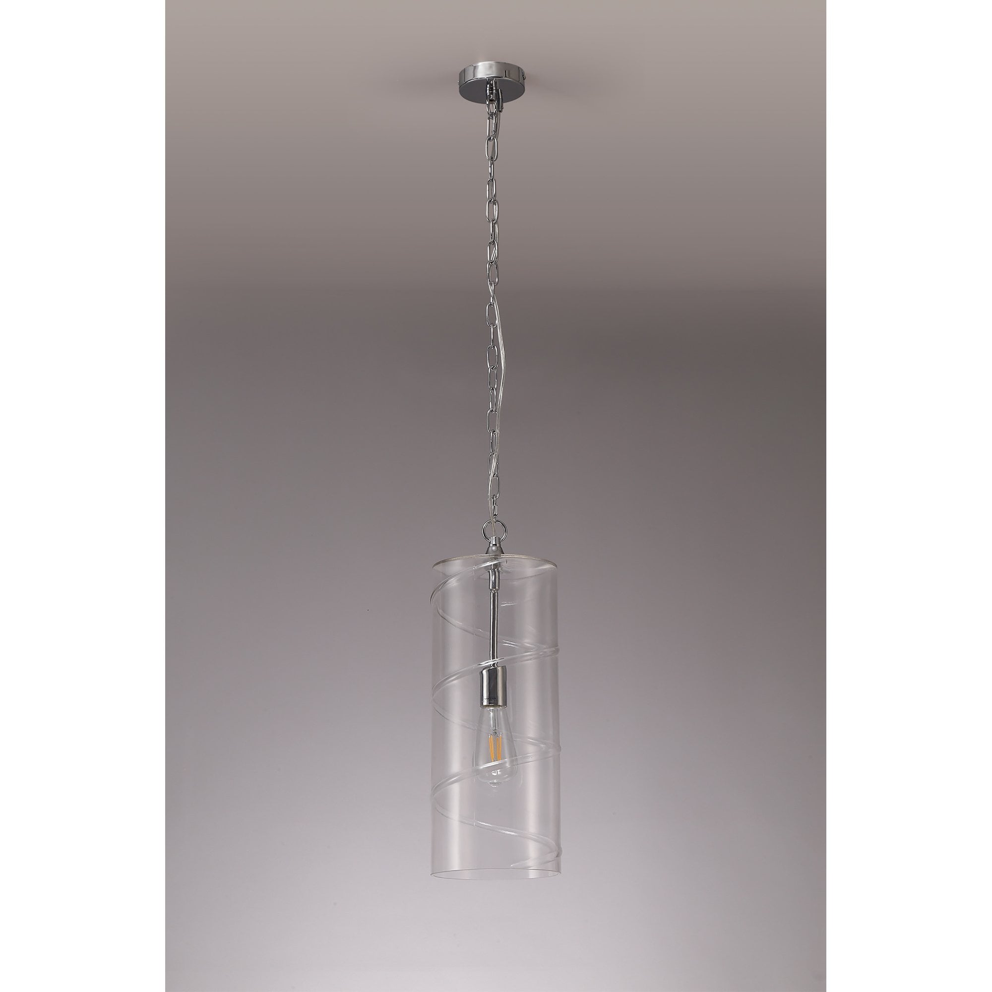 NL75689 Lucy Pendant 1 Light Polished Chrome/Clear