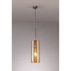 NL75699 Lucy Pendant 1 Light Antique Brass/Amber