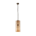 NL75699 Lucy Pendant 1 Light Antique Brass/Amber