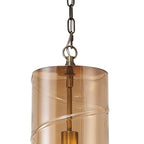 NL75699 Lucy Pendant 1 Light Antique Brass/Amber