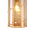 NL75699 Lucy Pendant 1 Light Antique Brass/Amber