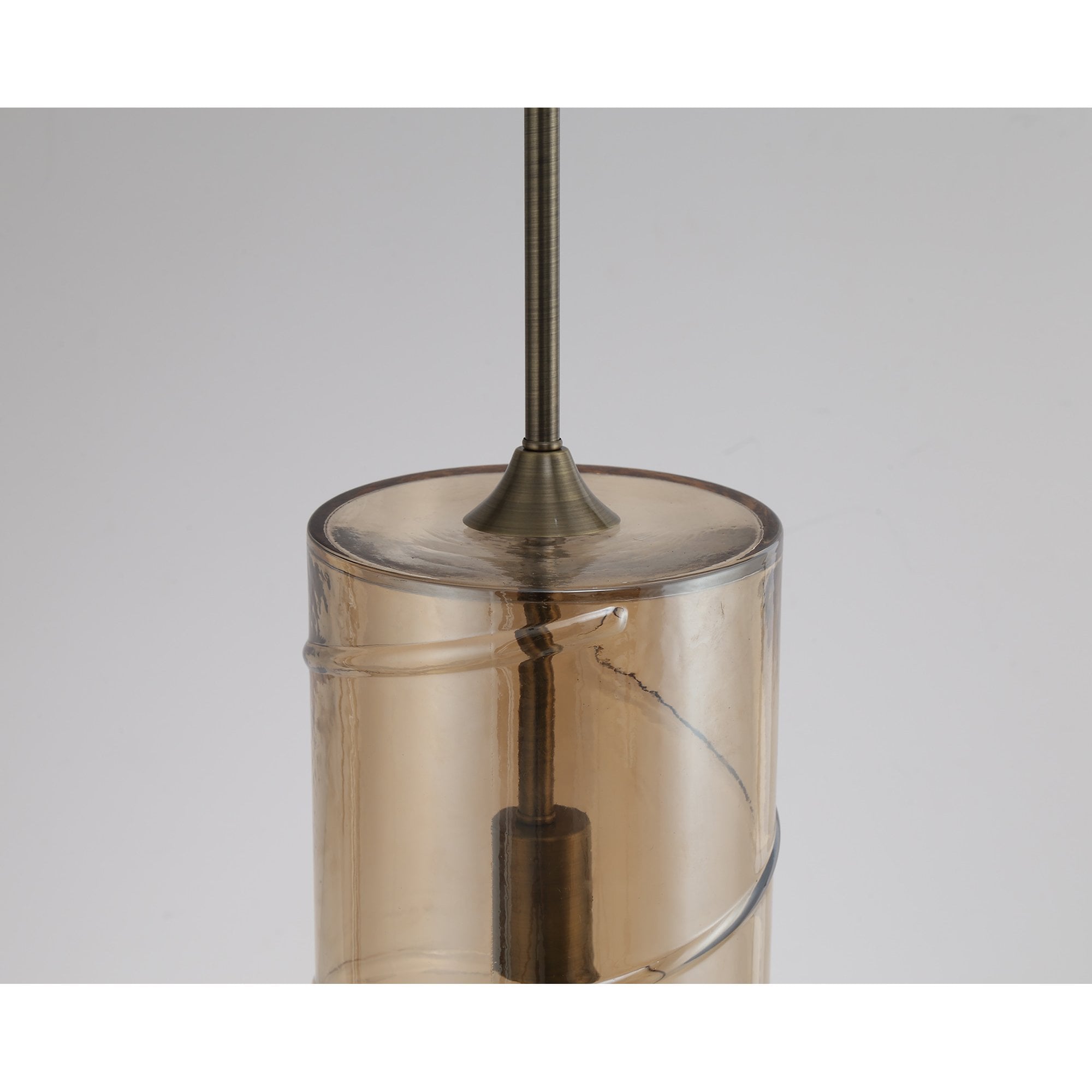 NL75699 Lucy Pendant 1 Light Antique Brass/Amber