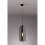 NL75709 Lucy Pendant 1 Light Matt Black/Smoked