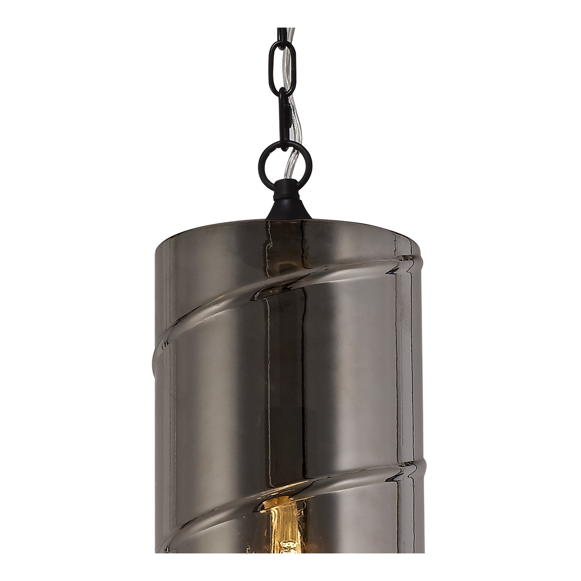 NL75709 Lucy Pendant 1 Light Matt Black/Smoked