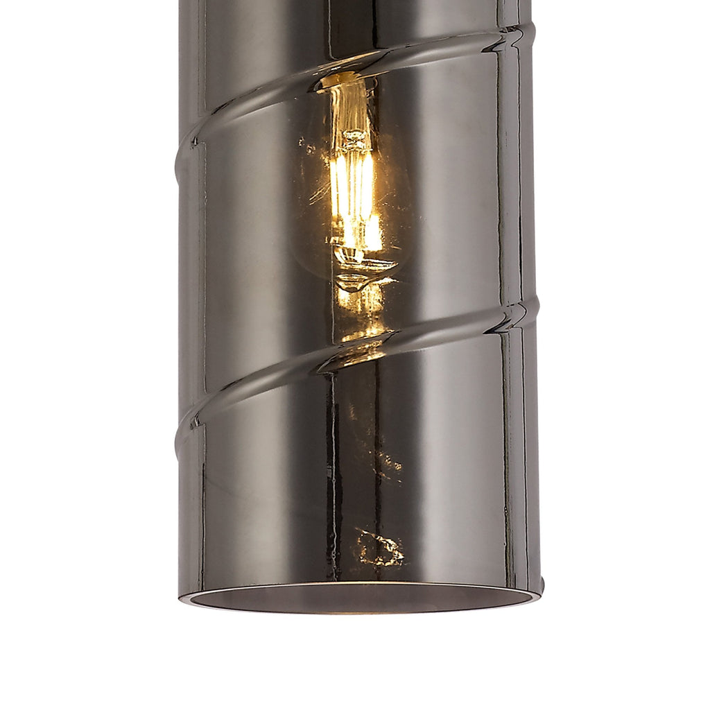 NL75709 Lucy Pendant 1 Light Matt Black/Smoked
