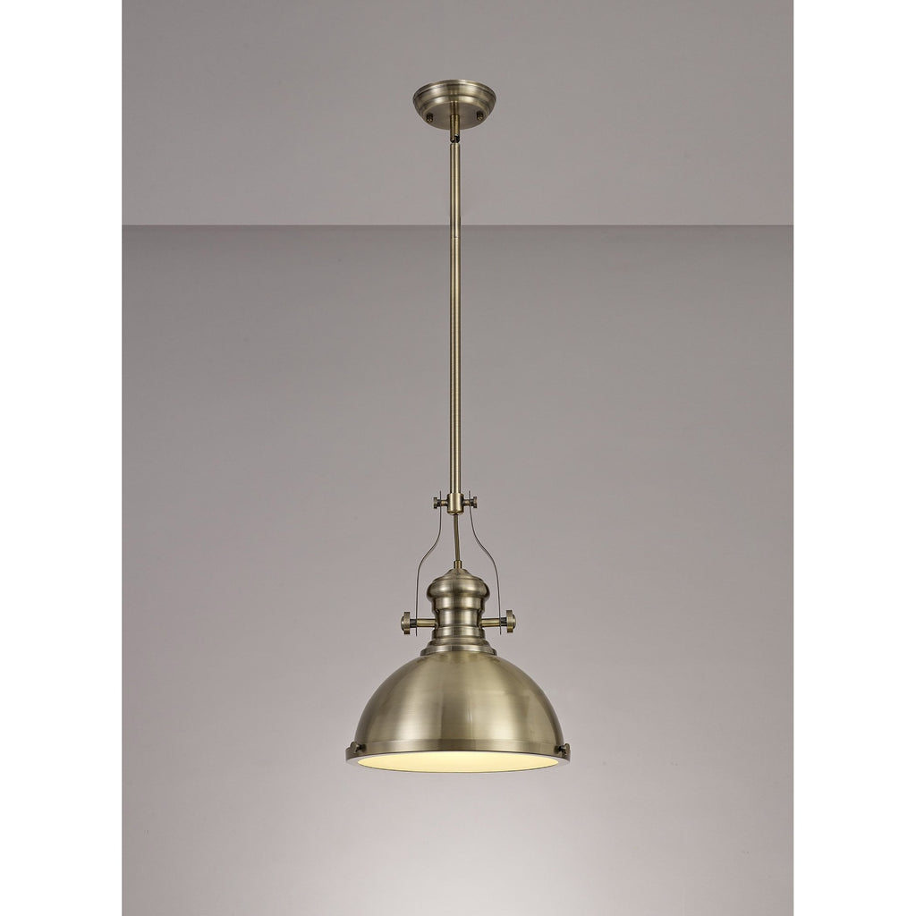 NL71029 Louis Pendant 1 Light Antique Brass