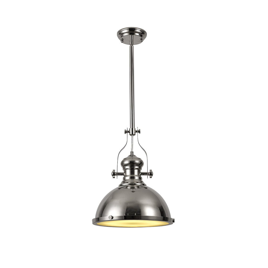 NL71039 Louis Pendant 1 Light Polished Nickel
