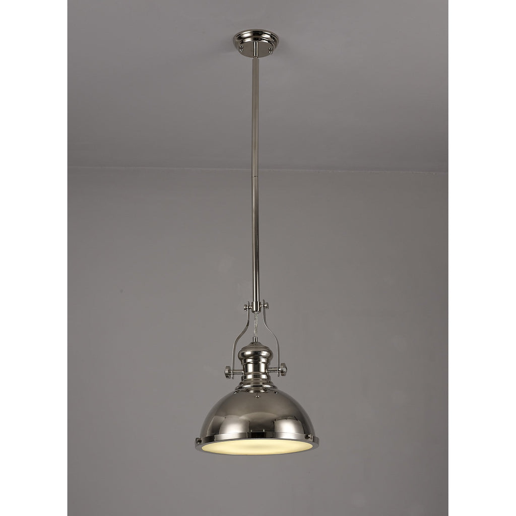 NL71039 Louis Pendant 1 Light Polished Nickel