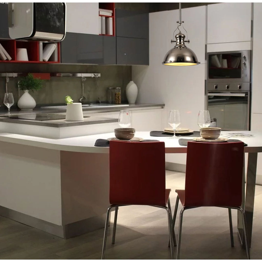 NL71039 Louis Pendant 1 Light Polished Nickel
