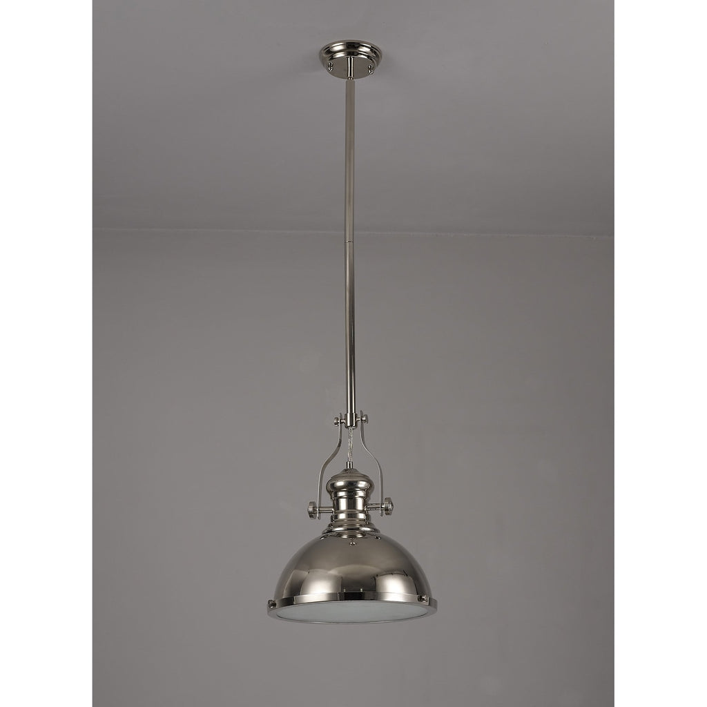 NL71039 Louis Pendant 1 Light Polished Nickel