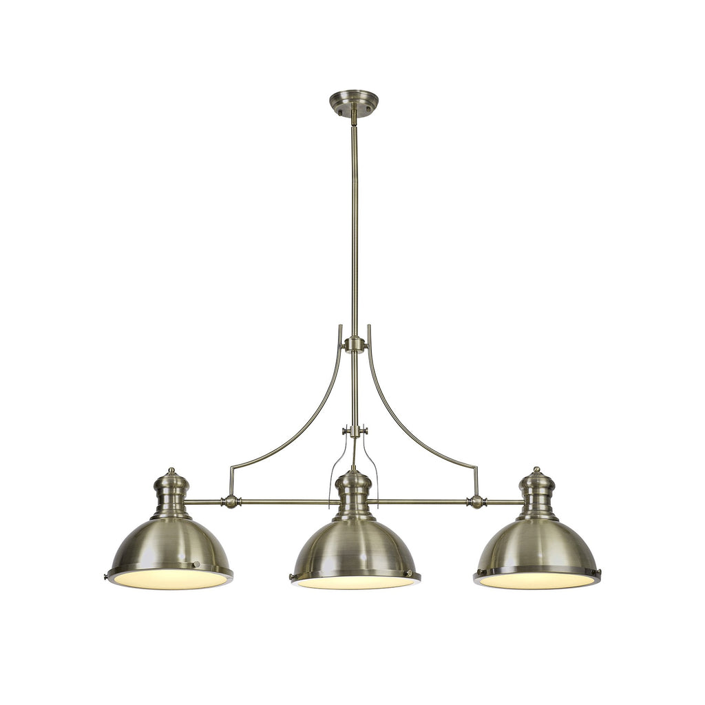 NL71049 Louis Pendant 3 Light Antique Brass