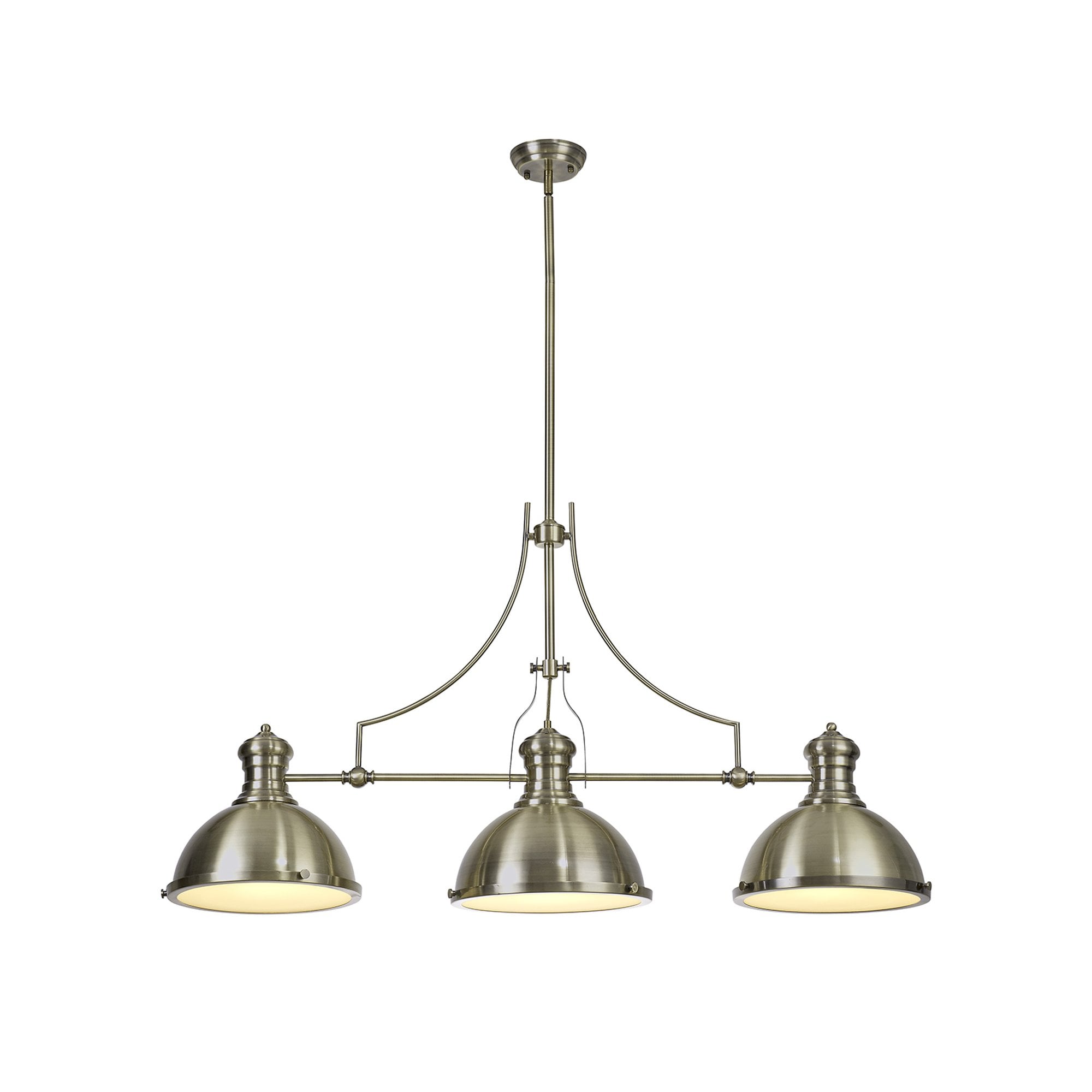 NL71049 Louis Pendant 3 Light Antique Brass
