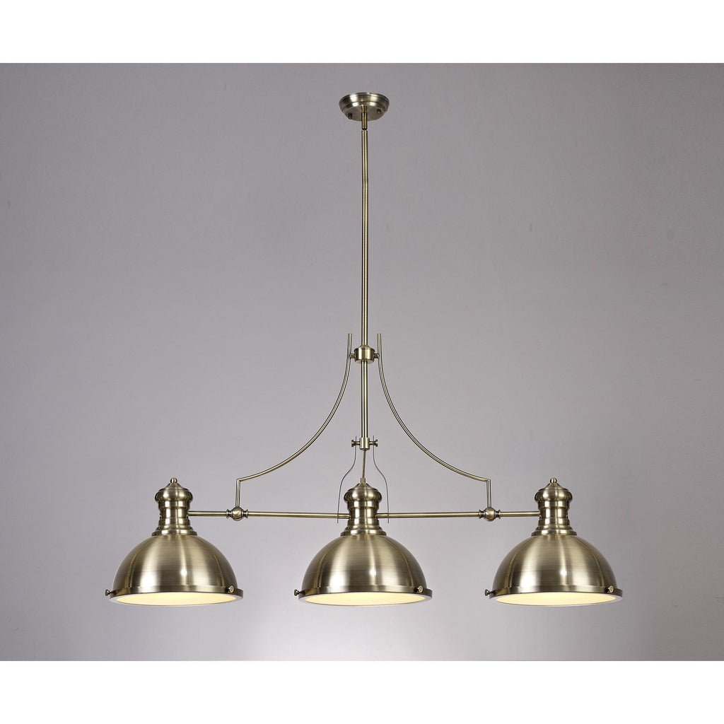 NL71049 Louis Pendant 3 Light Antique Brass