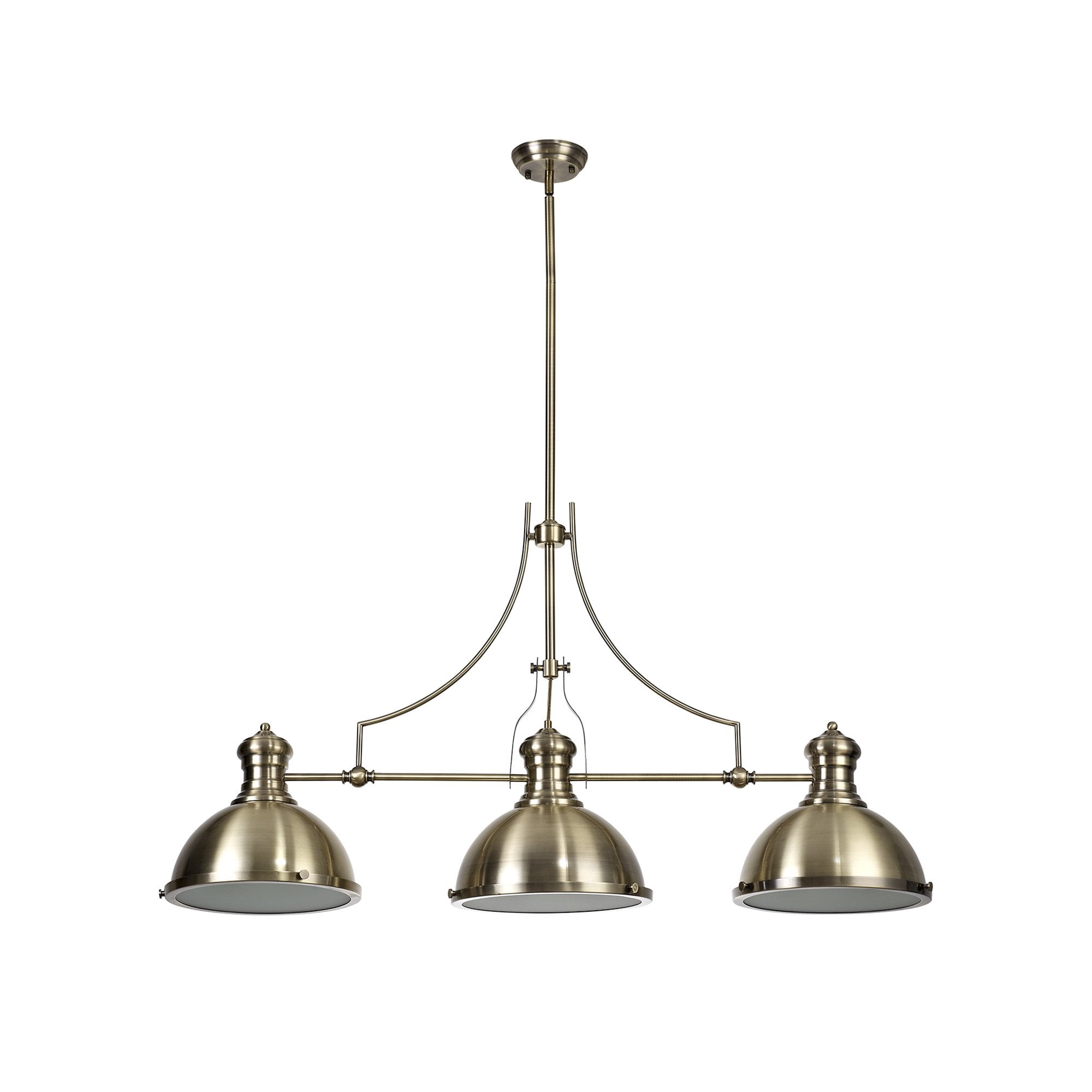 NL71049 Louis Pendant 3 Light Antique Brass