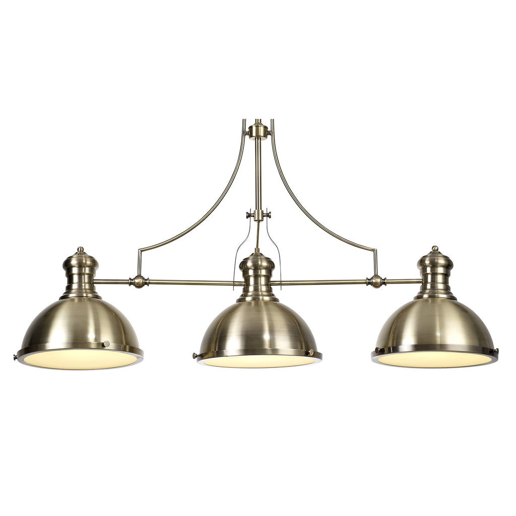NL71049 Louis Pendant 3 Light Antique Brass