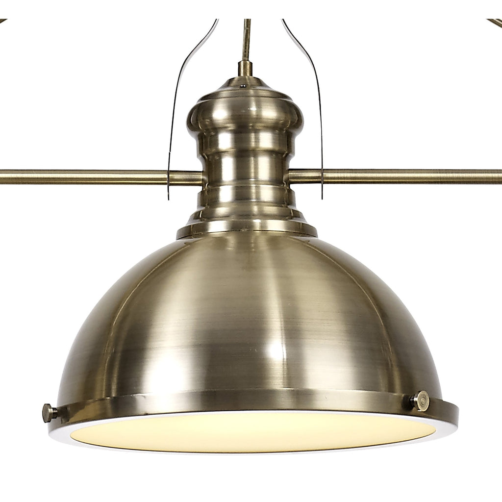 NL71049 Louis Pendant 3 Light Antique Brass
