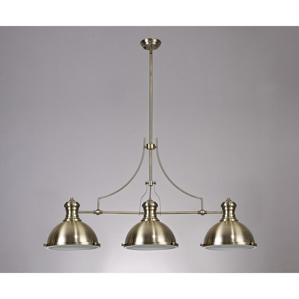NL71049 Louis Pendant 3 Light Antique Brass