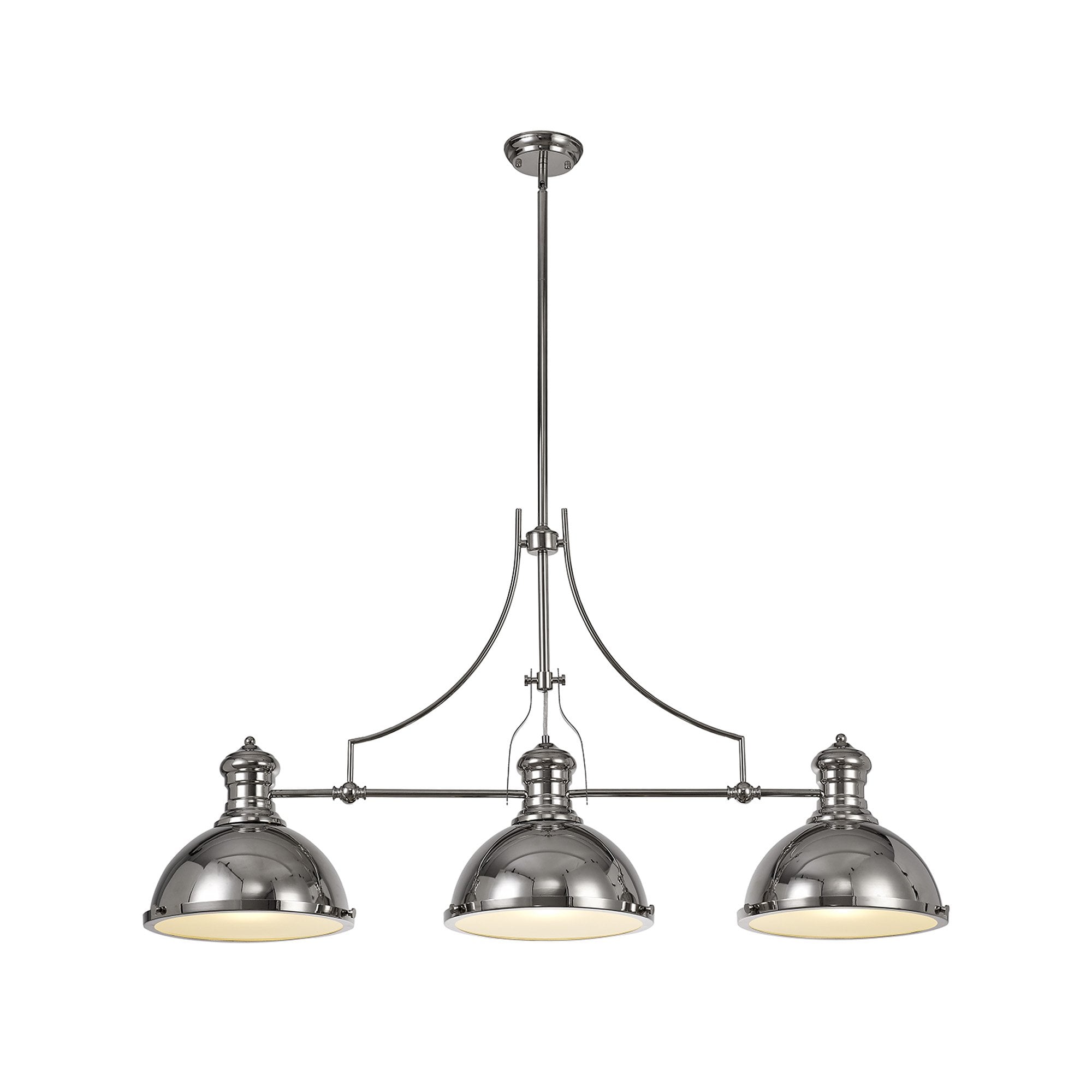NL71059 Louis Pendant 3 Light Polished Nickel