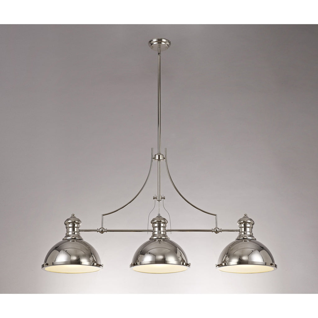 NL71059 Louis Pendant 3 Light Polished Nickel