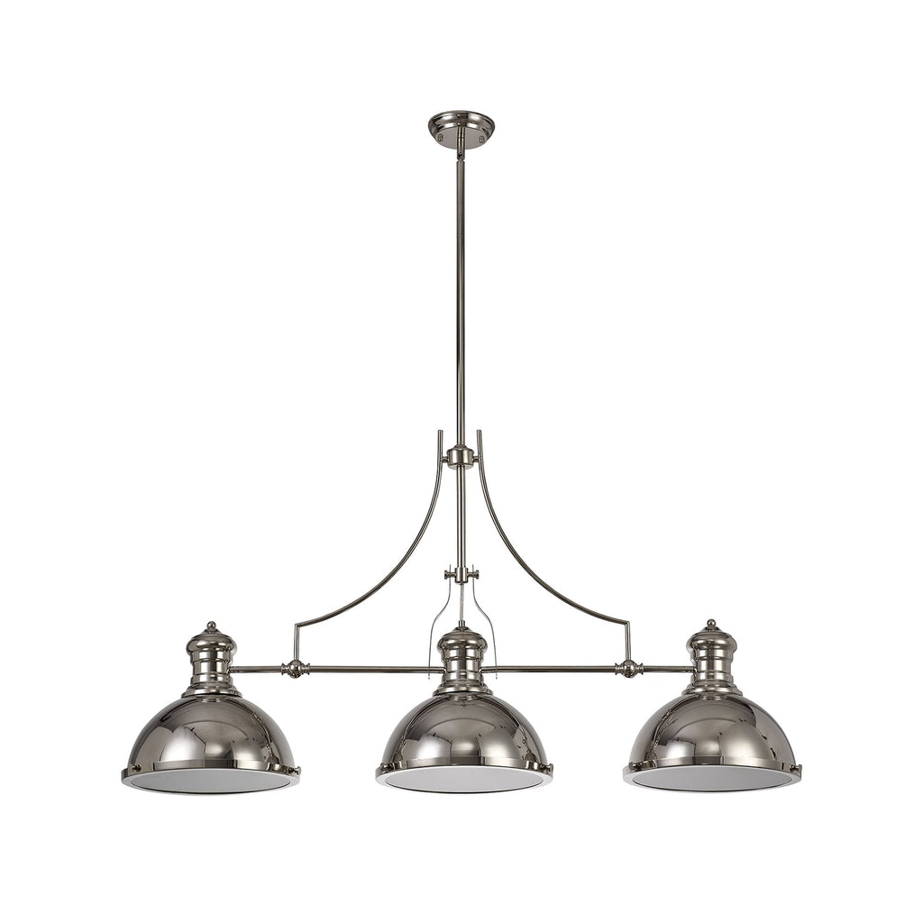 NL71059 Louis Pendant 3 Light Polished Nickel