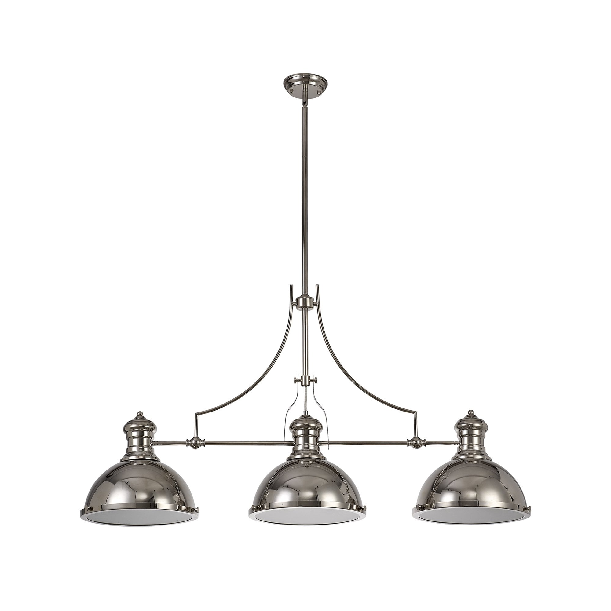NL71059 Louis Pendant 3 Light Polished Nickel