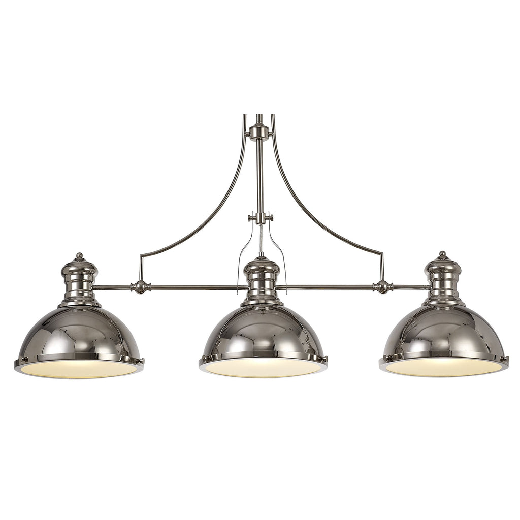 NL71059 Louis Pendant 3 Light Polished Nickel