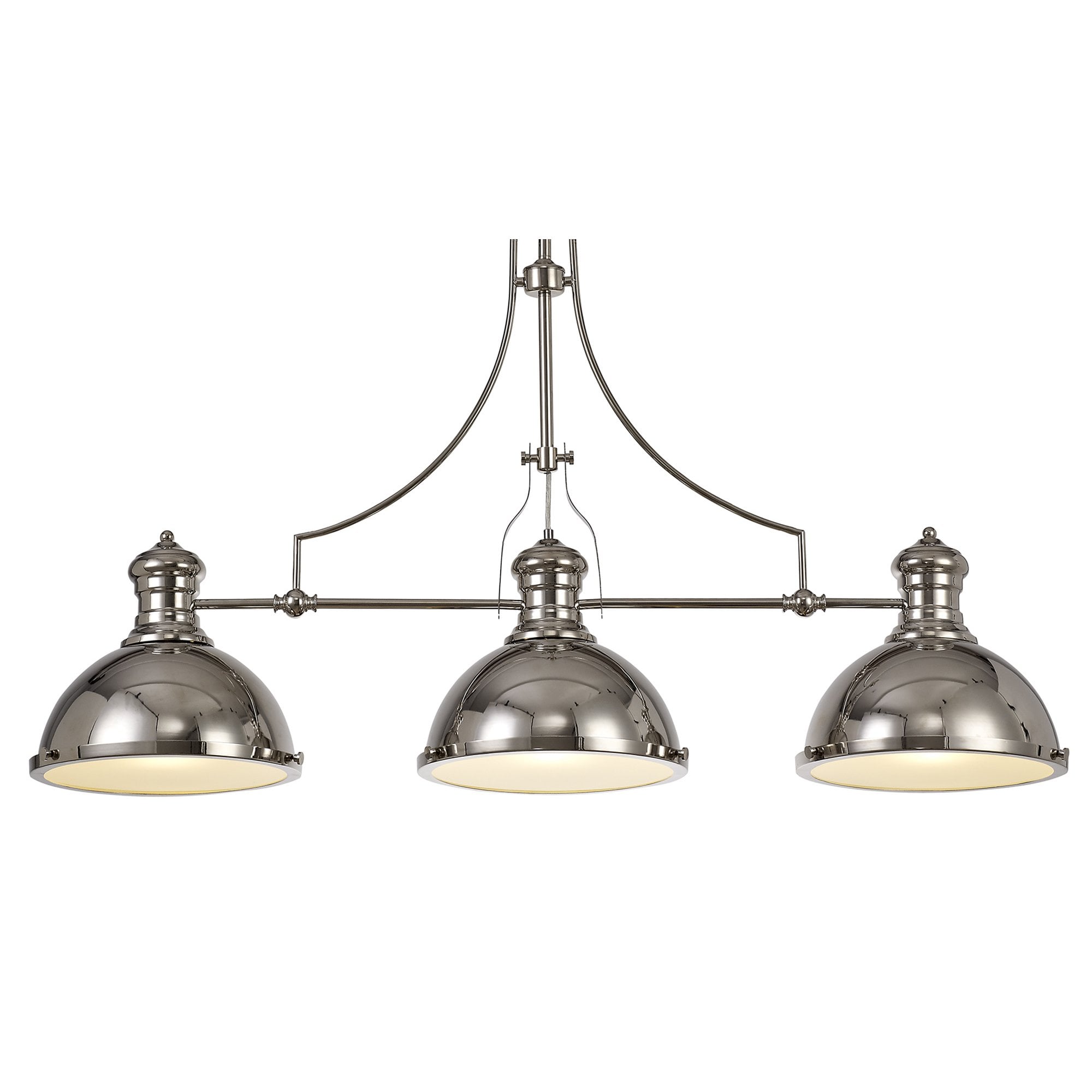 NL71059 Louis Pendant 3 Light Polished Nickel