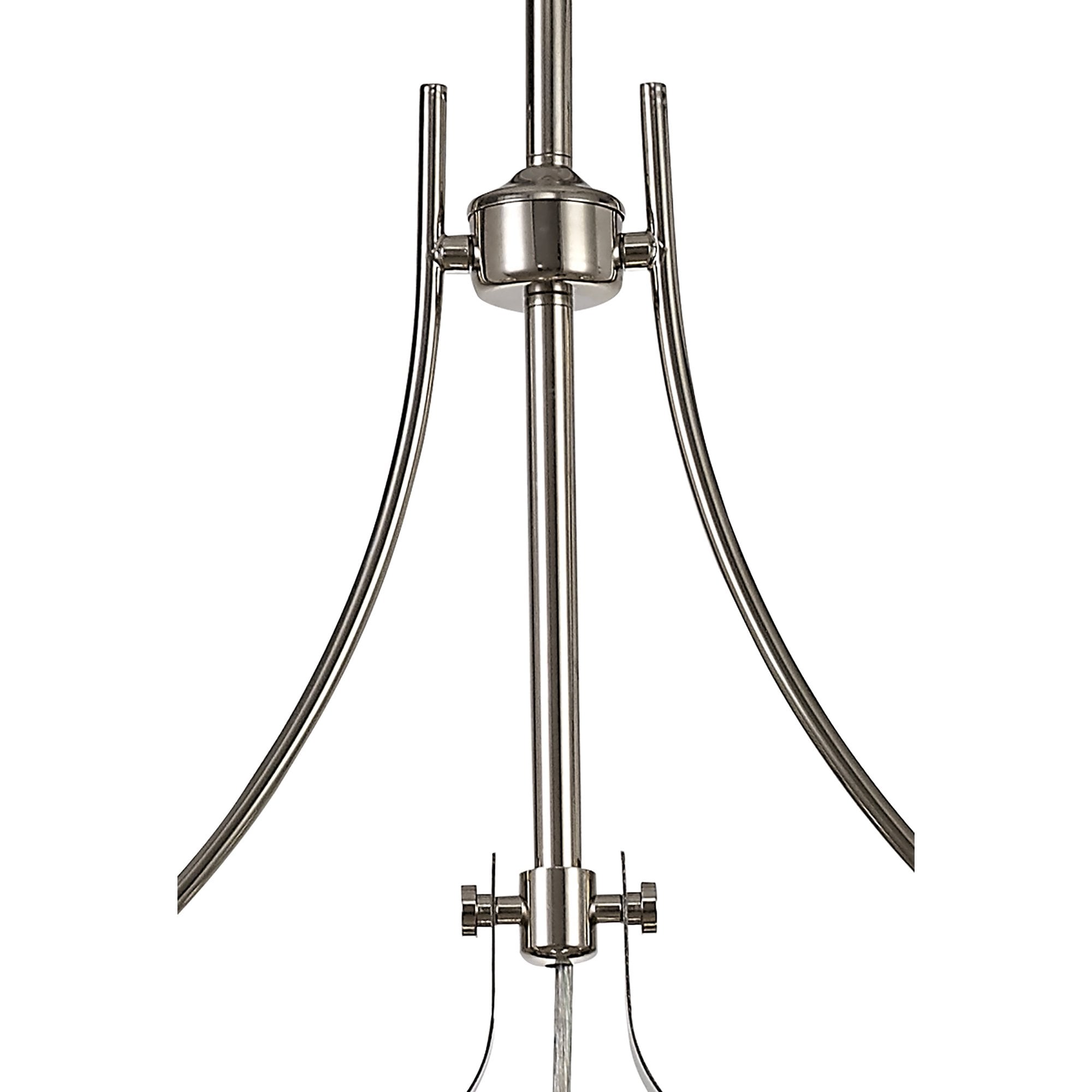NL71059 Louis Pendant 3 Light Polished Nickel