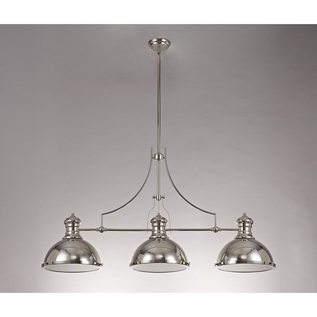 NL71059 Louis Pendant 3 Light Polished Nickel