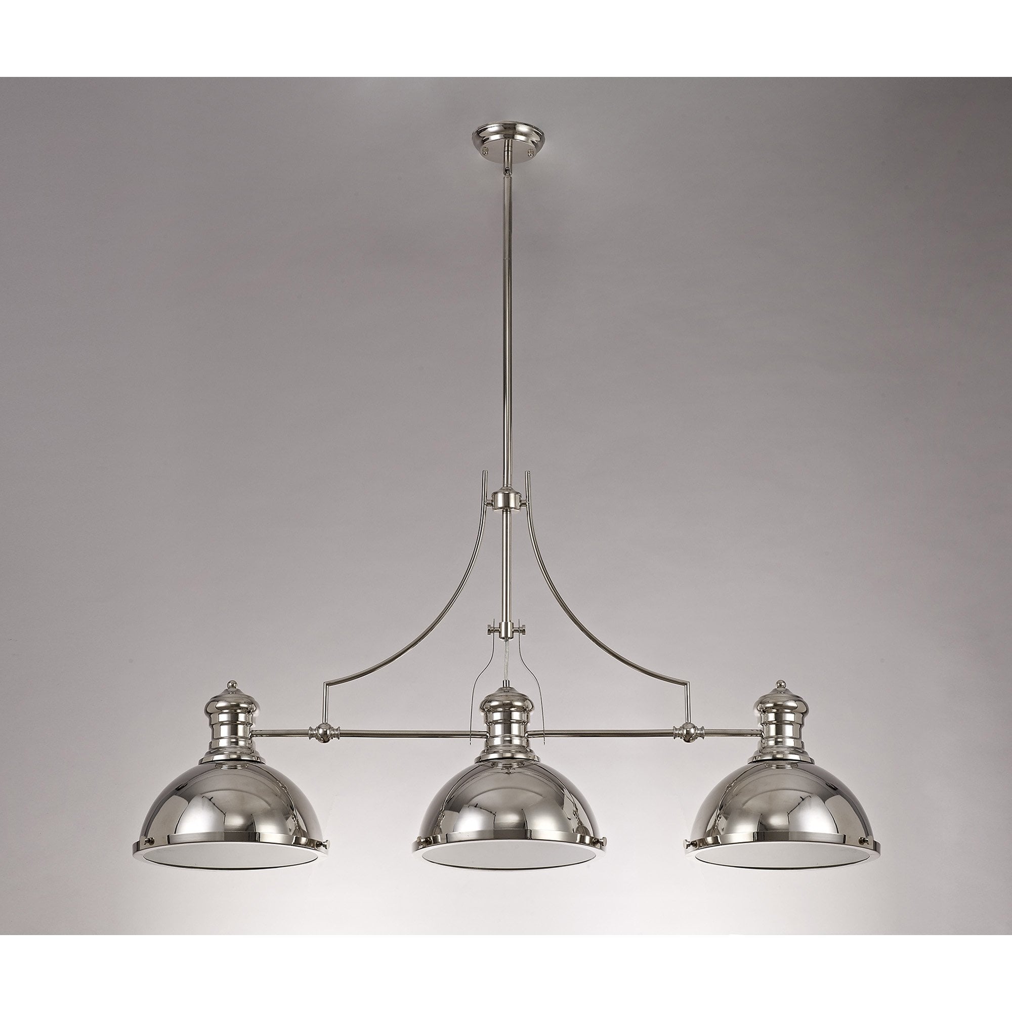 NL71059 Louis Pendant 3 Light Polished Nickel