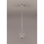 NL81229 Louis Frame Only Pendant 1 Light Polished Nickel