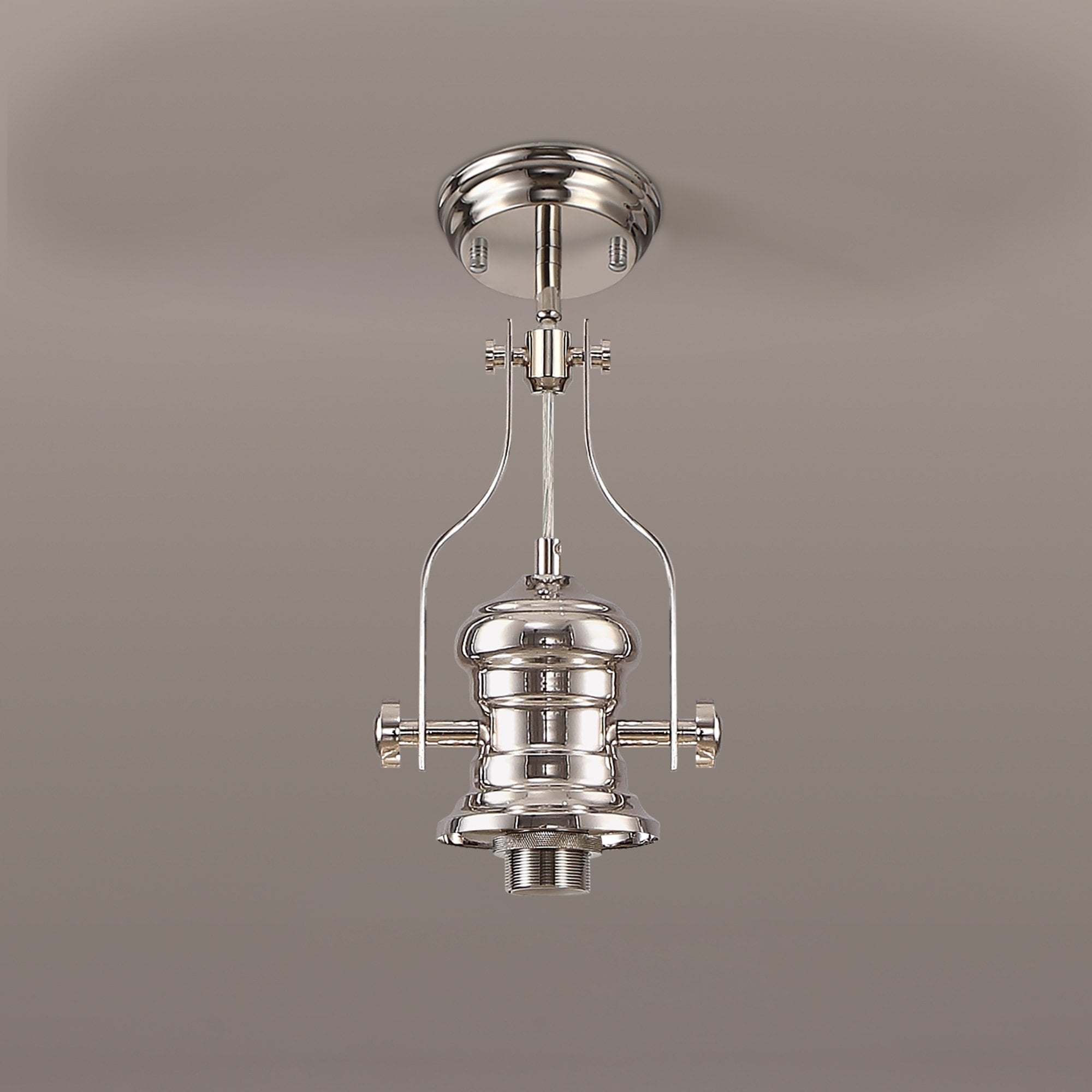 NL81229 Louis Frame Only Pendant 1 Light Polished Nickel
