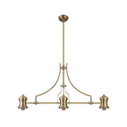 NL81239 Louis Frame Only Linear Pendant 3 Light Antique Brass