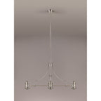NL81249 Louis Frame Only Linear Pendant 3 Light Polished Nickel