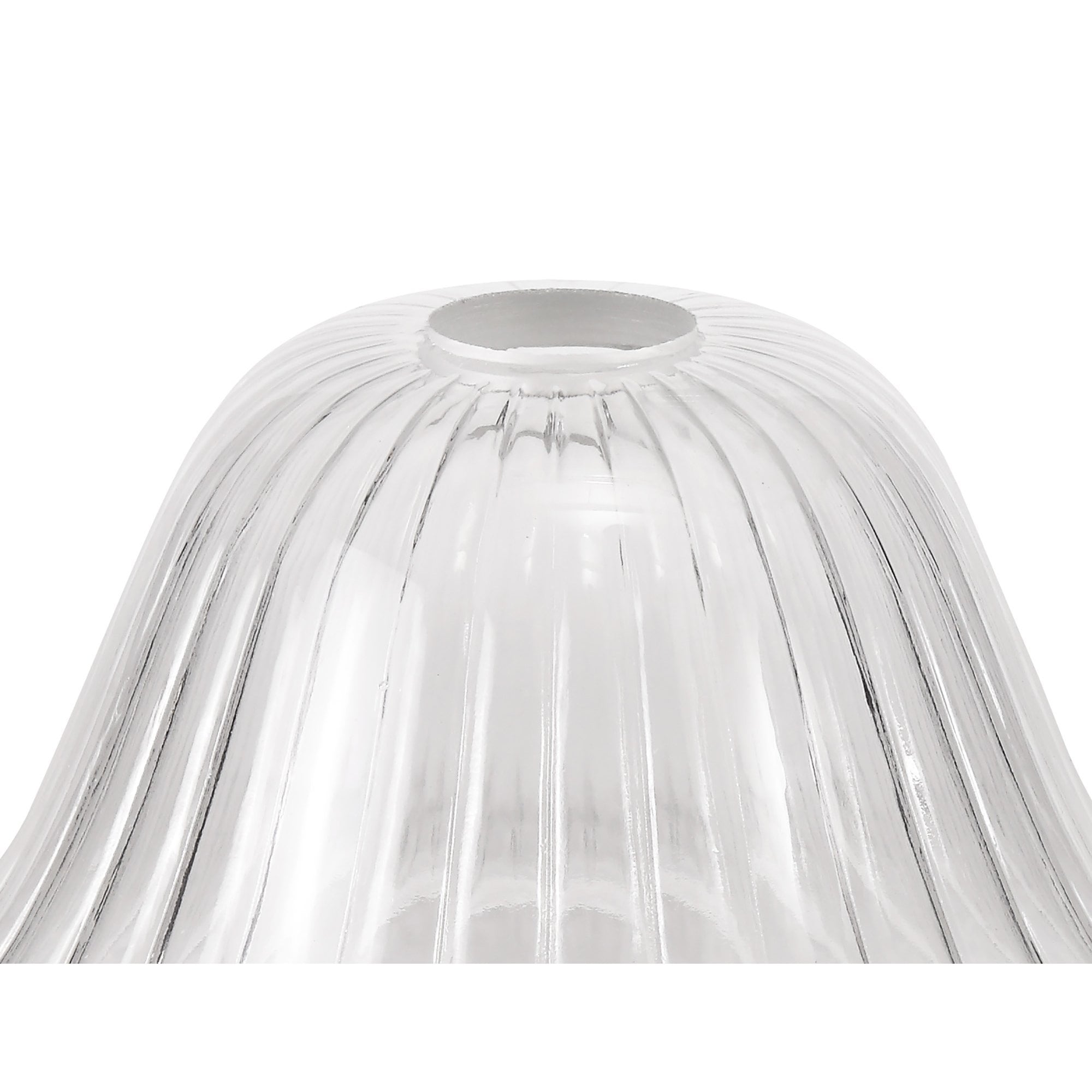 NLK01179 Louis 1 Light Telescopic Pendant With 30cm Bell Glass Shade Antique Brass/Clear
