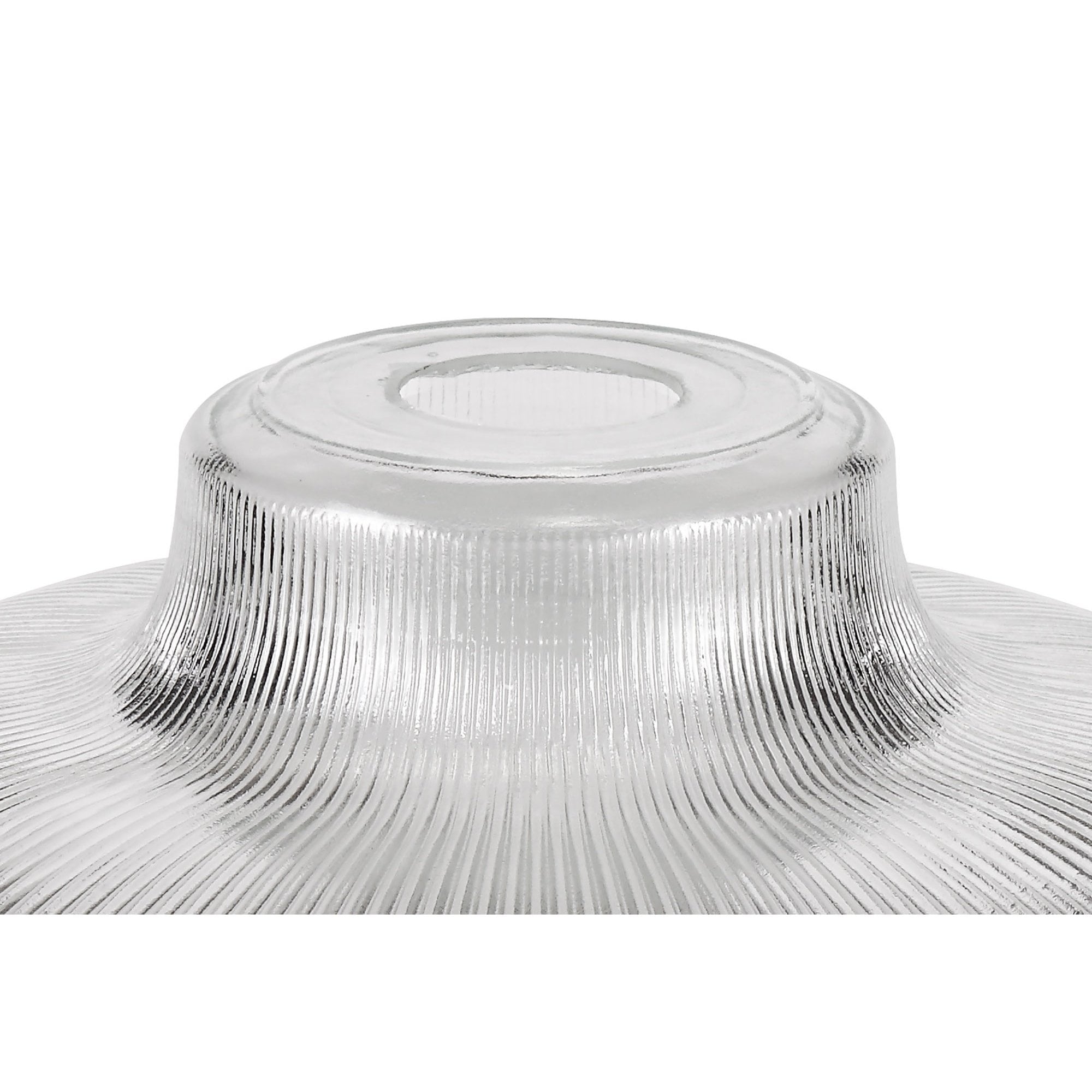 NLK01289 Louis 1 Light Telescopic Pendant With 30cm Round Glass Shade Polished Nickel/Clear