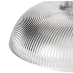 NLK01289 Louis 1 Light Telescopic Pendant With 30cm Round Glass Shade Polished Nickel/Clear