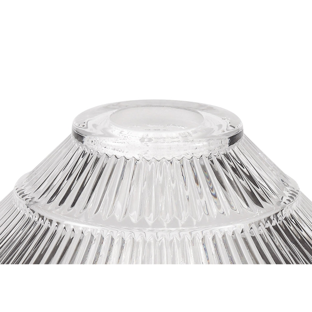 NLK01309 Louis 1 Light Telescopic Pendant With 30cm Cone Glass Shade Polished Nickel/Clear