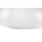 NLK01329 Louis 1 Light Telescopic Pendant With 38cm Dome Glass Shade Polished Nickel/Clear