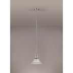 NLK01349 Louis 1 Light Telescopic Pendant With 30cm Smooth Bell Glass Shade Polished Nickel/Clear