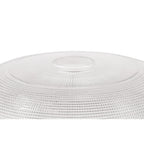 NLK01359 Louis 1 Light Telescopic Pendant With 26.5cm Prismatic Glass Shade Polished Nickel/Clear