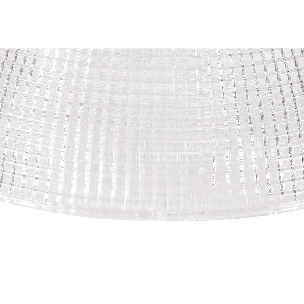 NLK01379 Louis 1 Light Telescopic Pendant With 30cm Prismatic Glass Shade Polished Nickel/Clear