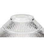 NLK03569 Louis 3 Light Telescopic Pendant With 30cm Cone Glass Shade Antique Brass/Clear