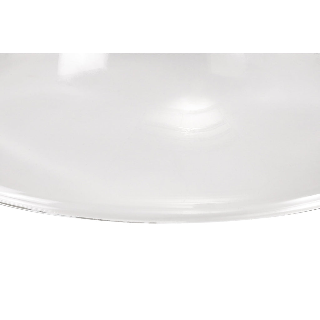 NLK03609 Louis 3 Light Telescopic Pendant With 30cm Smooth Bell Glass Shade Antique Brass/Clear